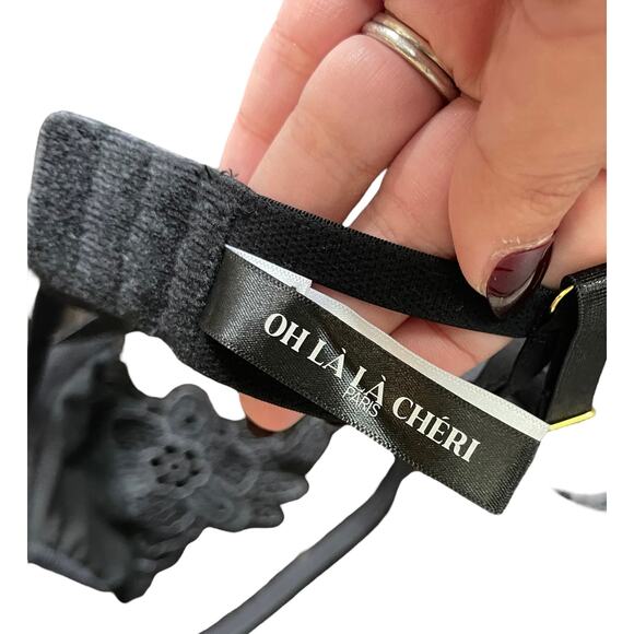 OH LA LA CHERIE Black Underwire Lingerie Bra Size S/M - Picture 3 of 5